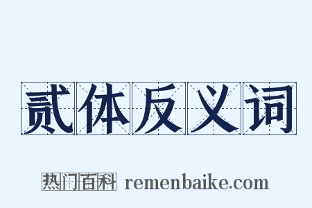 贰体反义词是什么意思的图片